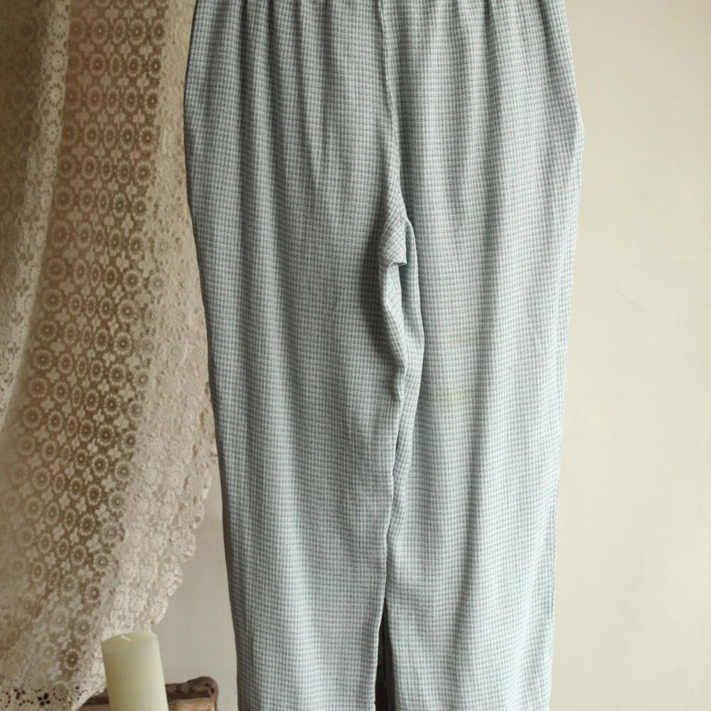 Vintage 1990s Pant Suit, Sag Harbor Petites Blue and White Two Piece, - Picture 12 of 16